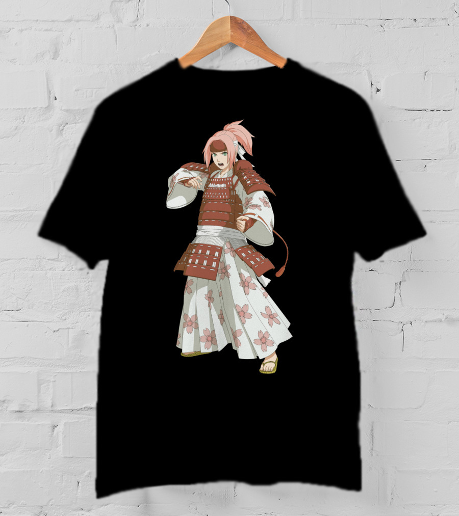 Sakura Samurai Cherry Blossom Warrior Kimono Armor T-Shirt