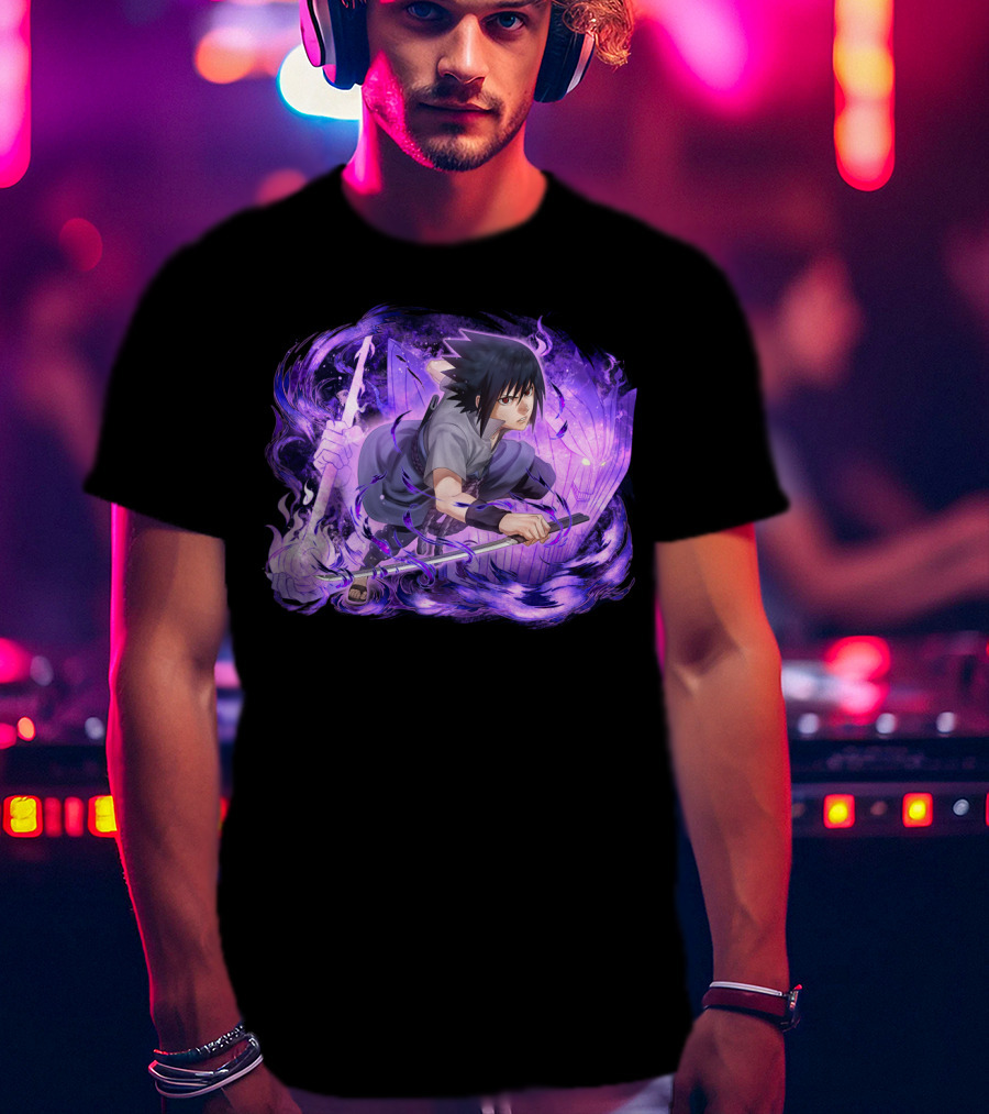 Sasuke Uchiha Purple Chakra Sword T-Shirt