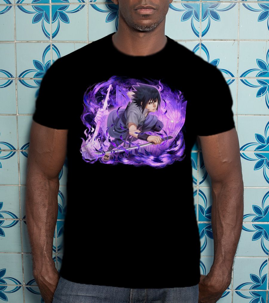 Sasuke Uchiha Purple Chakra Sword T-Shirt