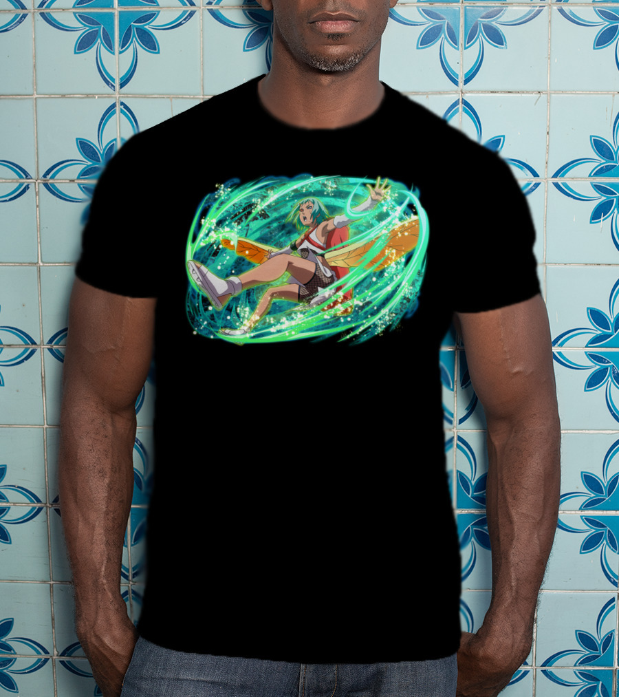 Fu Dynamically Captivating Anime Action Energy Burst T-Shirt