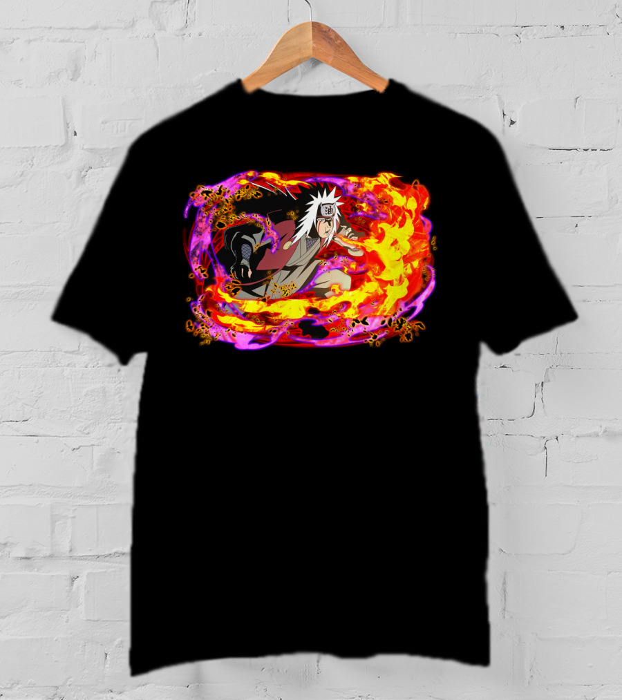Jiraiya Fire And Magic Aura Ninja Character T-Shirt