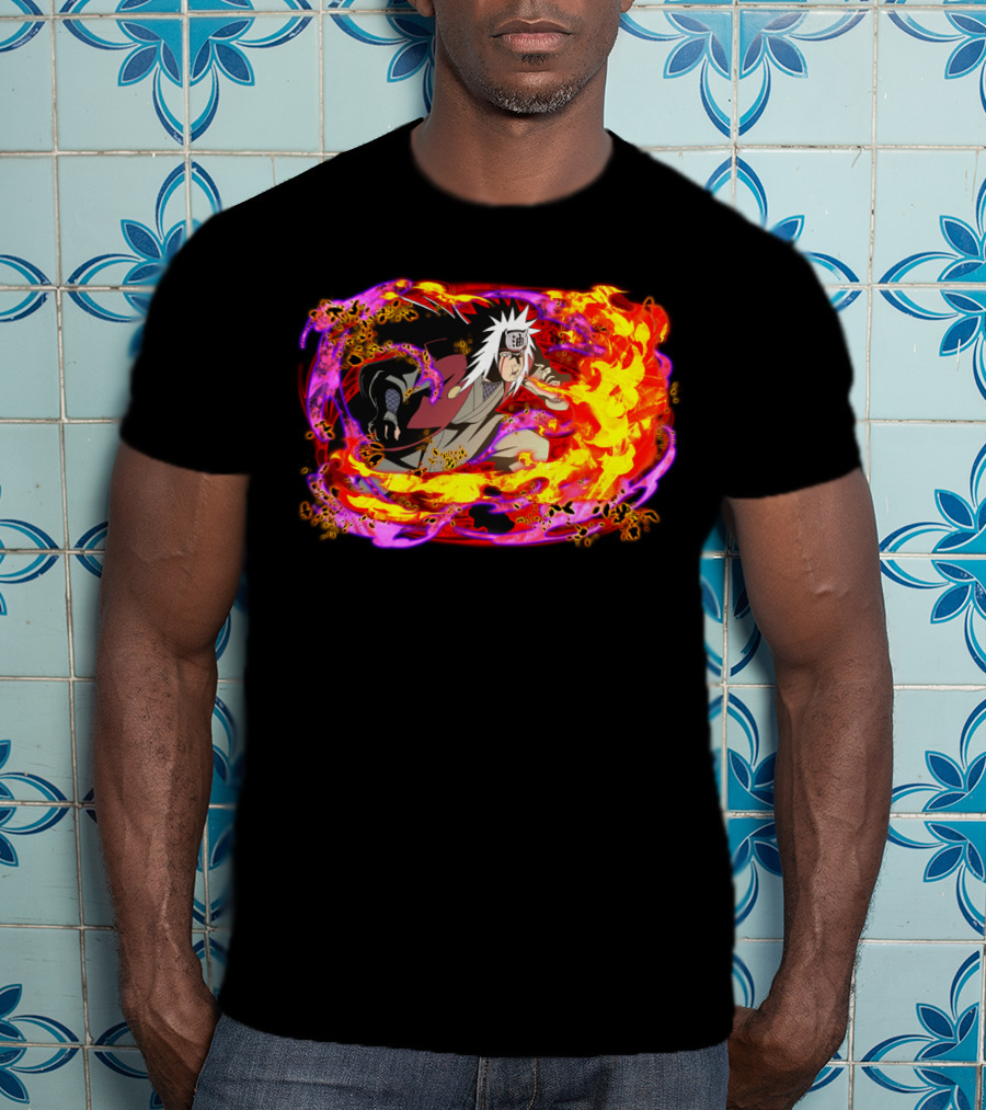 Jiraiya Fire And Magic Aura Ninja Character T-Shirt