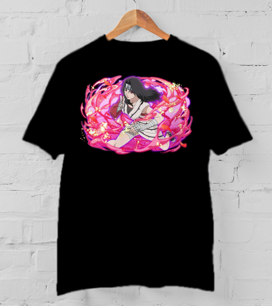 Kurenai Ninja Warrior With Pink Chakra Swirls T-Shirt