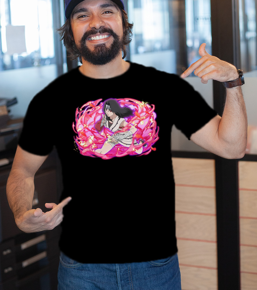 Kurenai Ninja Warrior With Pink Chakra Swirls T-Shirt