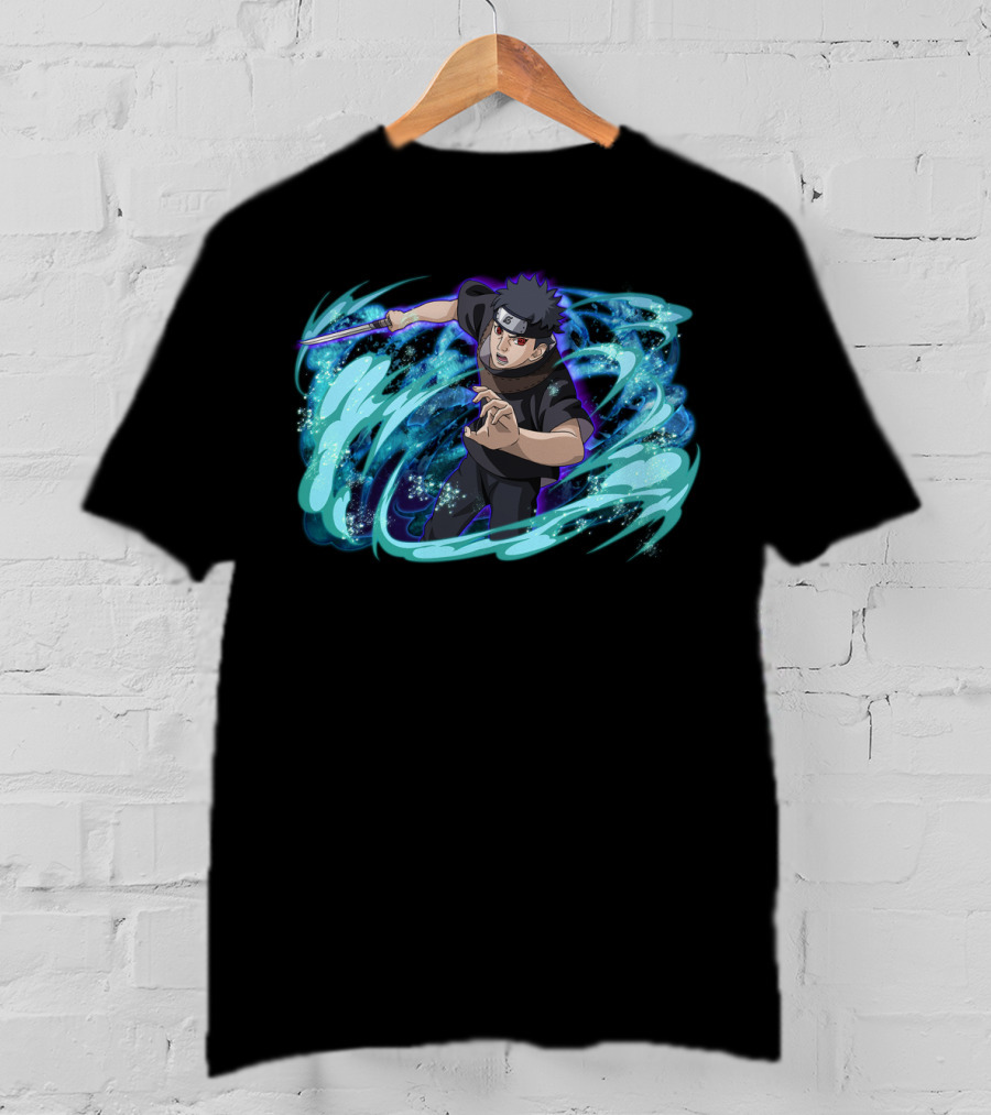 Shisui Uchiha Water Technique Anime Action Scene T-Shirt