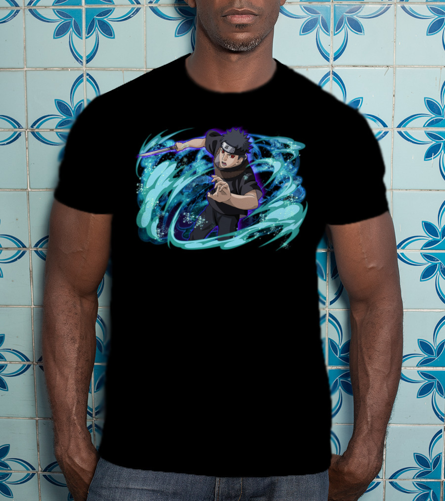 Shisui Uchiha Water Technique Anime Action Scene T-Shirt