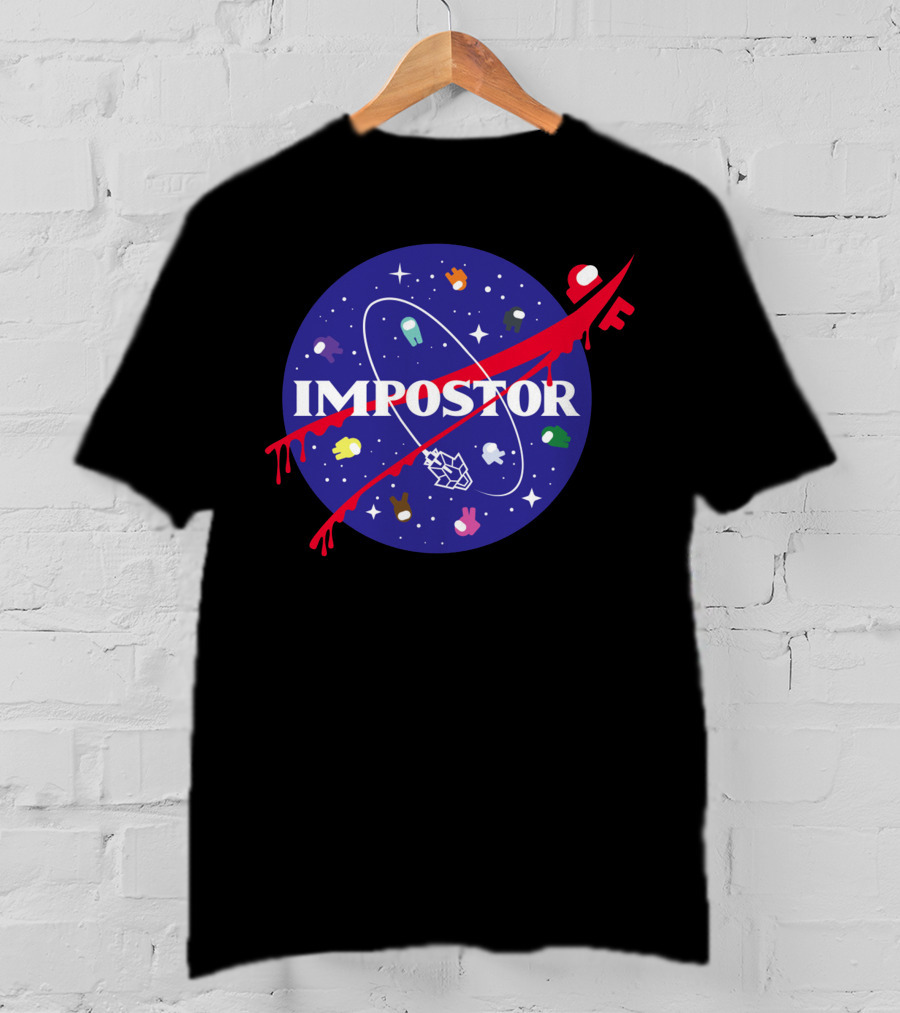 Impostor NASA Parody Among Us Crewmates In Space T-Shirt