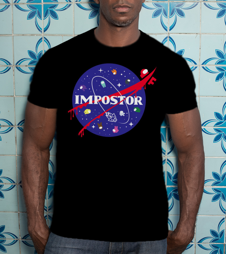Impostor NASA Parody Among Us Crewmates In Space T-Shirt