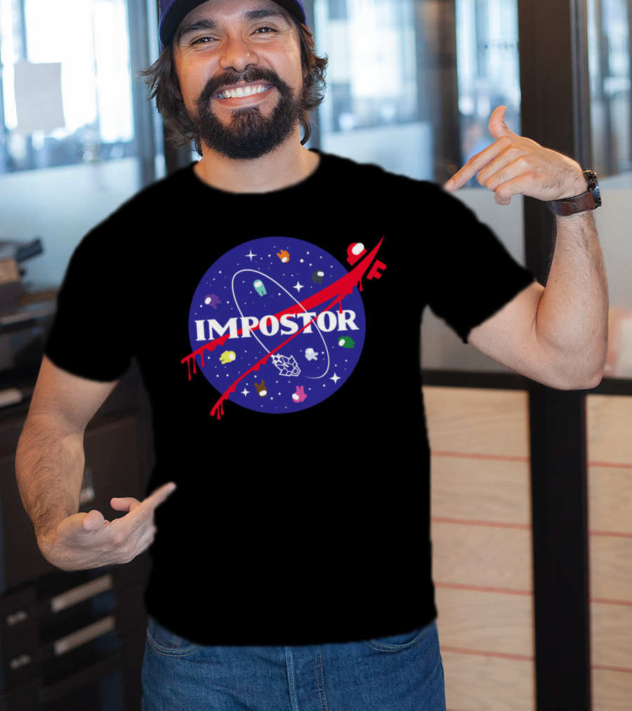 Impostor NASA Parody Among Us Crewmates In Space T-Shirt