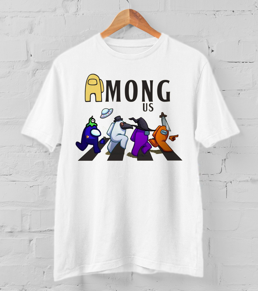 Cross Impostors Walking Street Among Us Characters T-Shirt