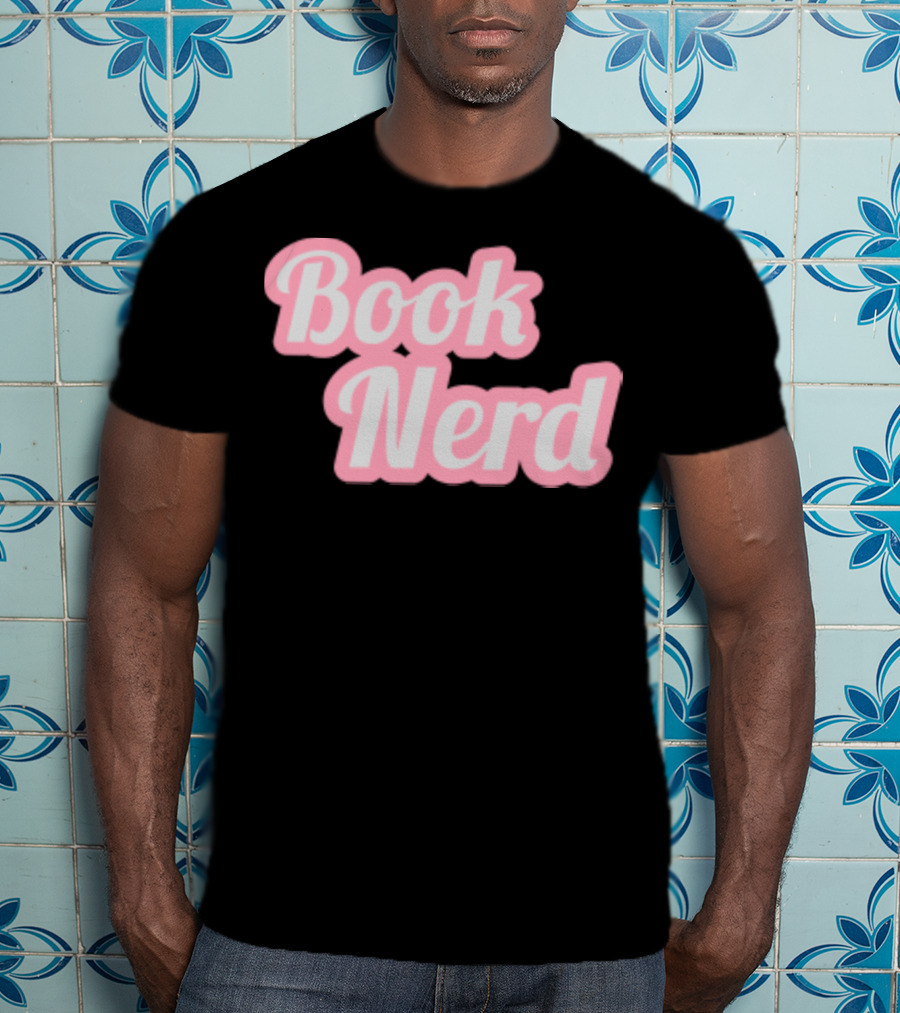 Book Nerd Back To School Style Pink Bubble Letters T-Shirt