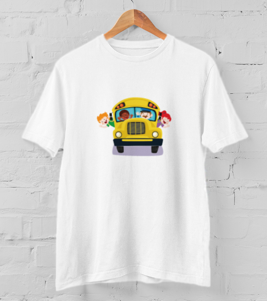 Back To School Bus BOSS With Smiling Kids On Yellow School Bus T-Shirt