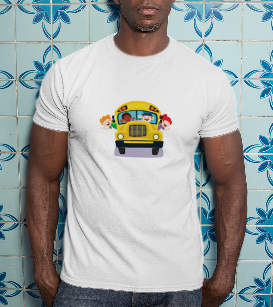 Back To School Bus BOSS With Smiling Kids On Yellow School Bus T-Shirt