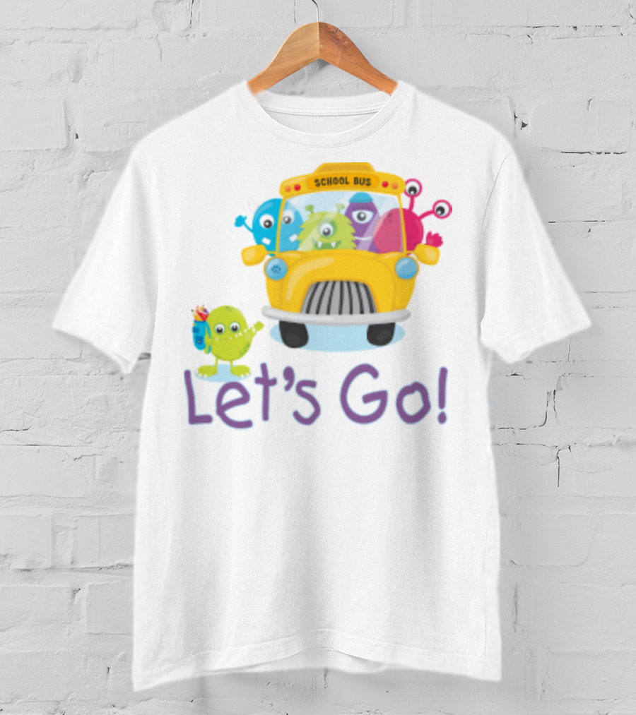 Let's Go Back To School With Colorful Monster School Bus Adventure T-Shirt