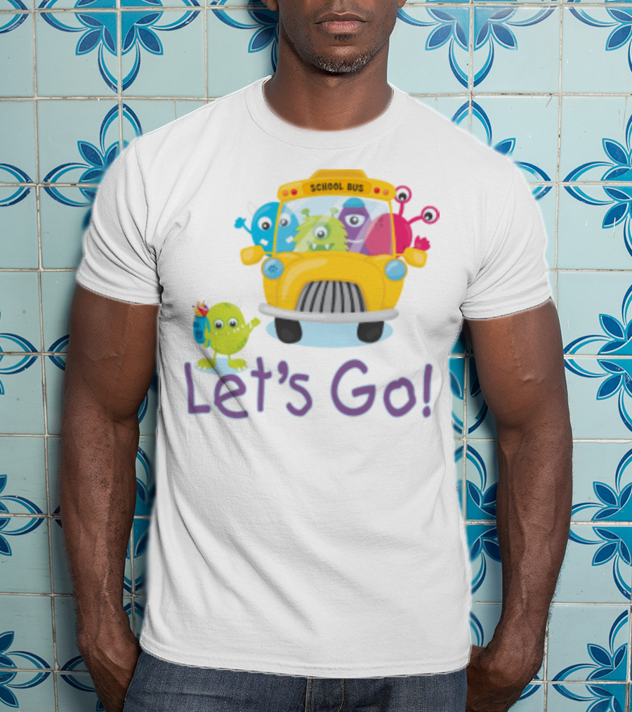 Let's Go Back To School With Colorful Monster School Bus Adventure T-Shirt