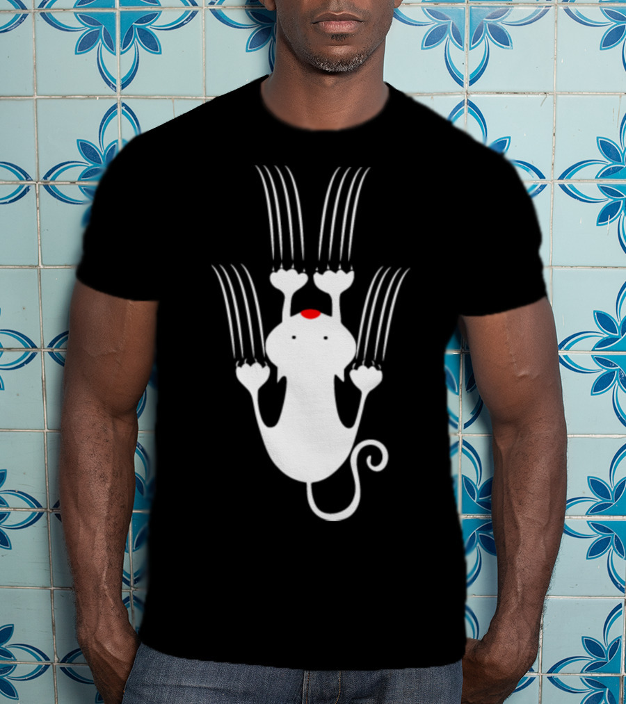 Playful Love Kitty Cats Clawing Upward T-Shirt