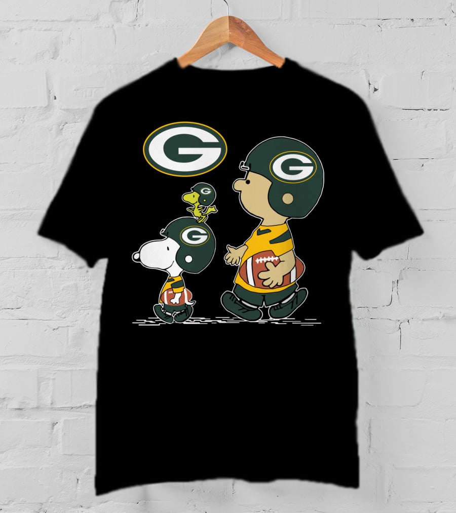 Christmas Peanuts Cute Football Green Bay Packers T-Shirt