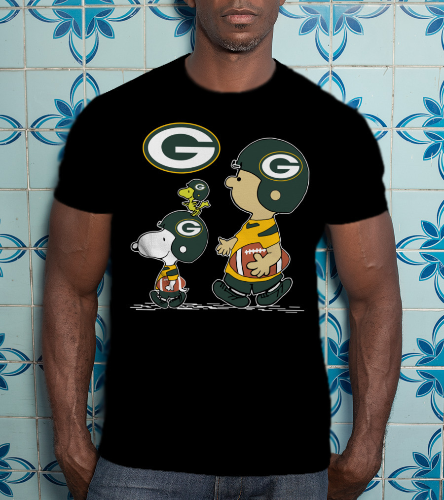 Christmas Peanuts Cute Football Green Bay Packers T-Shirt