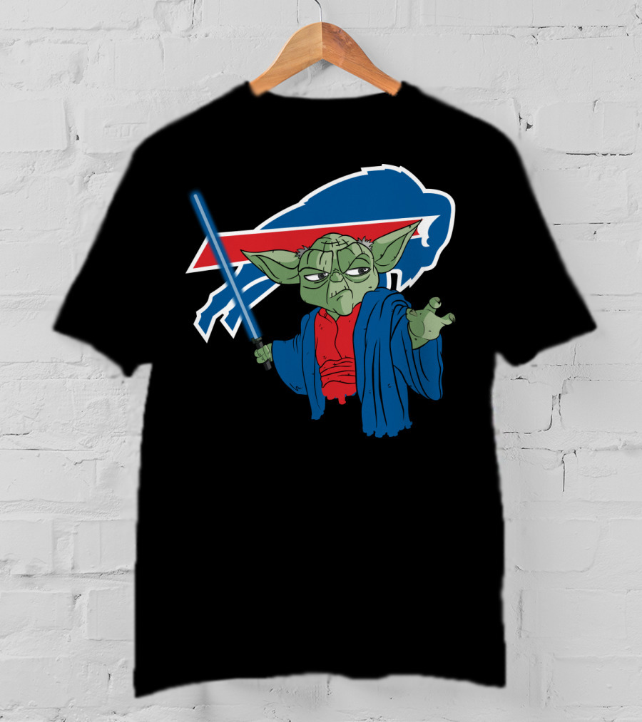 Buffalo Bills Yoda Jedi Fan Crossover T-Shirt