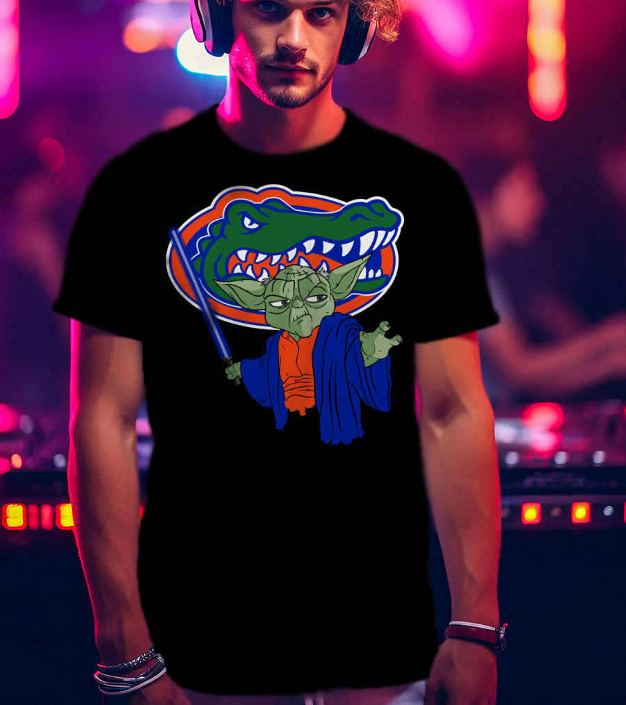 Gators Yoda Lightsaber Florida Alligator Icon Mashup T-Shirt