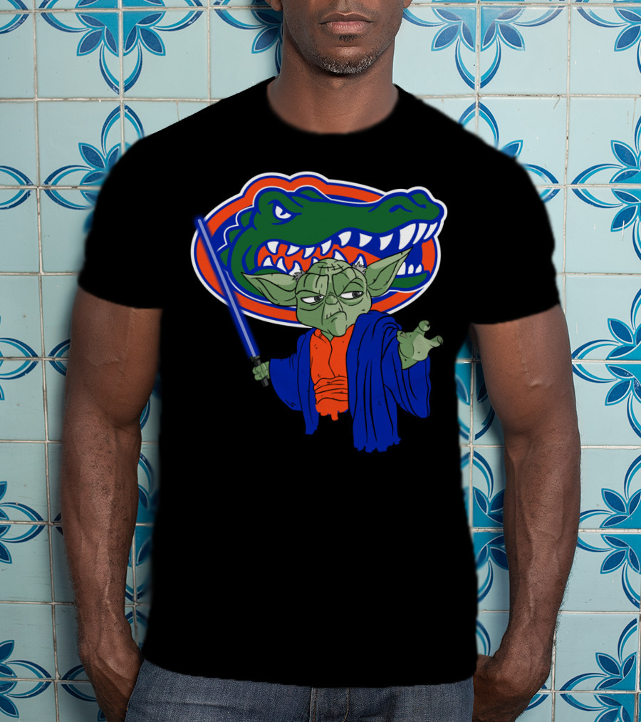 Gators Yoda Lightsaber Florida Alligator Icon Mashup T-Shirt
