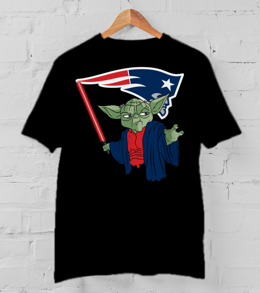 Yoda Patriots Logo Lightsaber Jedi Crossover T-Shirt