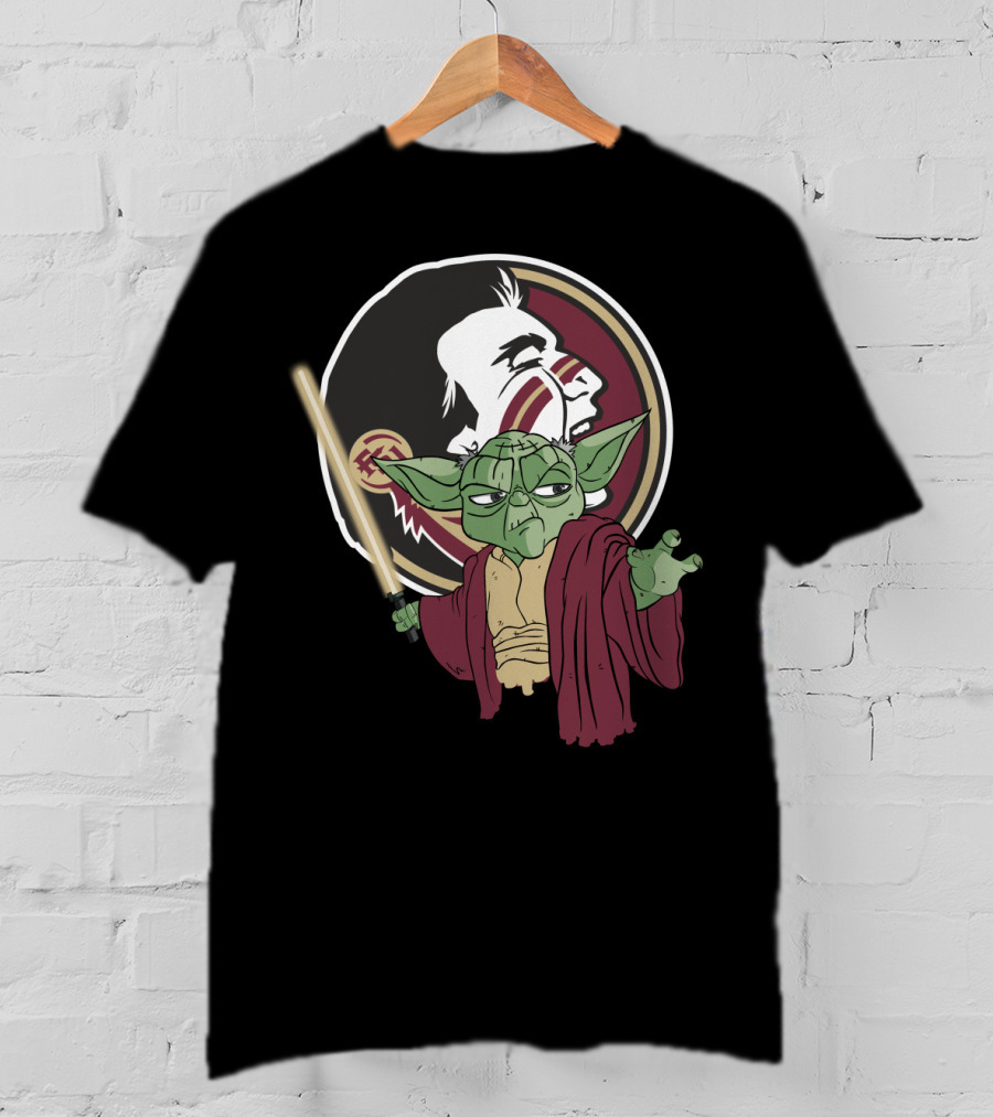 Seminoles Yoda With Lightsaber And Seminole T-Shirt