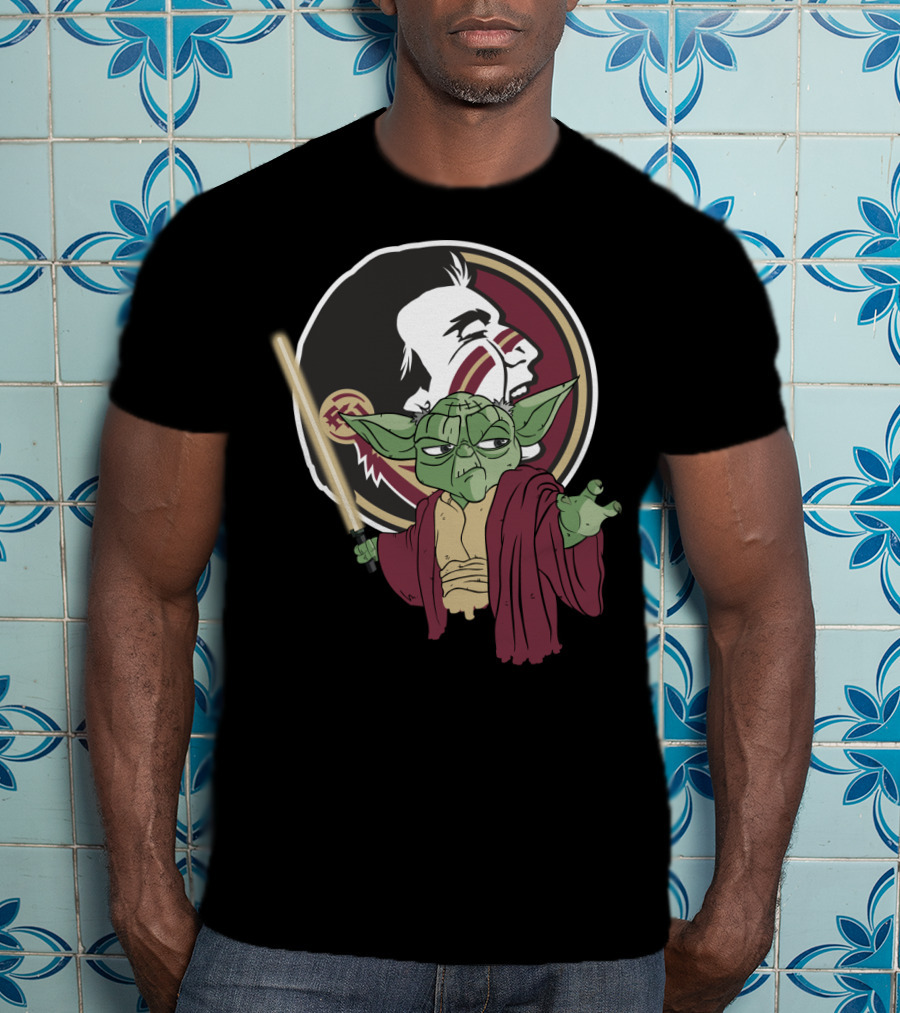 Seminoles Yoda With Lightsaber And Seminole T-Shirt