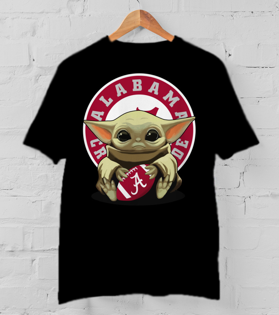 Alabama Crimson Tide Yoda Baby Football T-Shirt