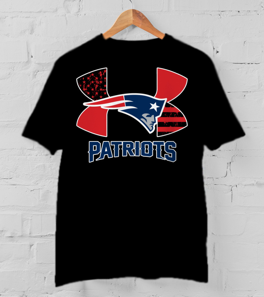 Patriots Under Armour Logo American Stars Stripes T-Shirt