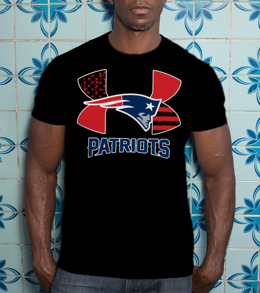 Patriots Under Armour Logo American Stars Stripes T-Shirt