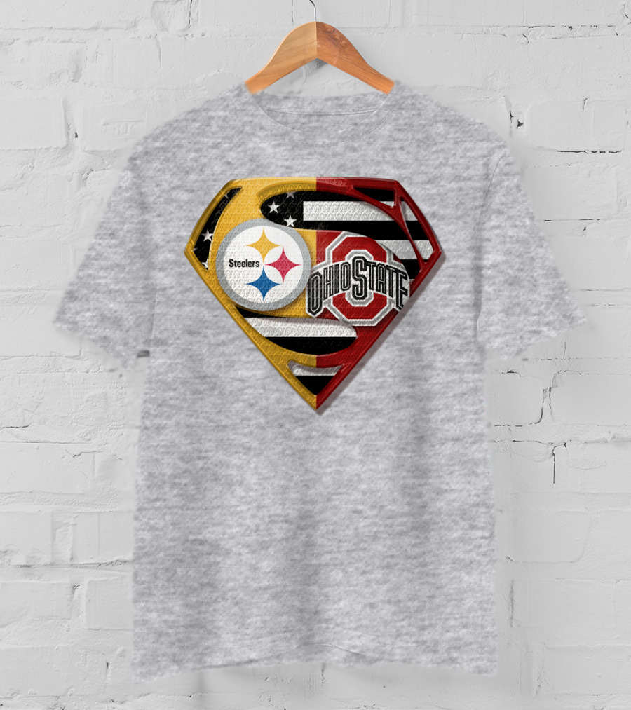 Steelers Ohio State Super Logo Steelers-Bucks Fan Gear T-Shirt