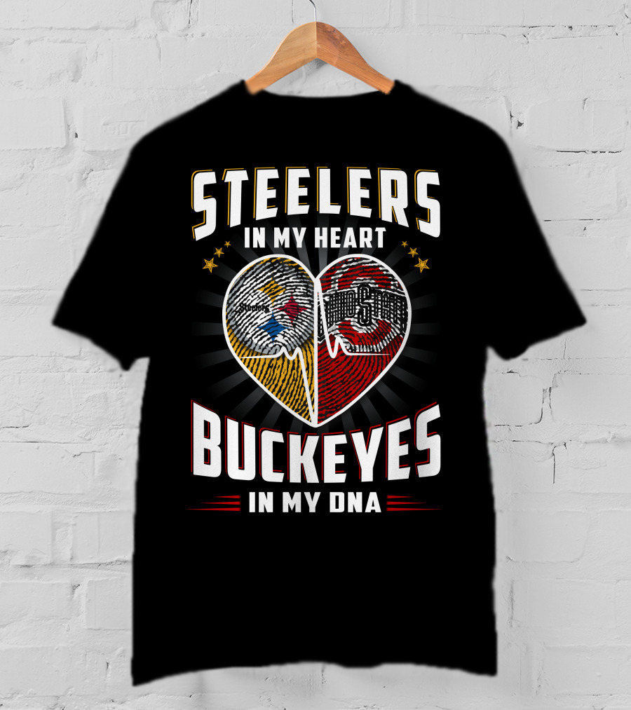 Steelers IN My Heart Buckeyes IN My Dna T-Shirt