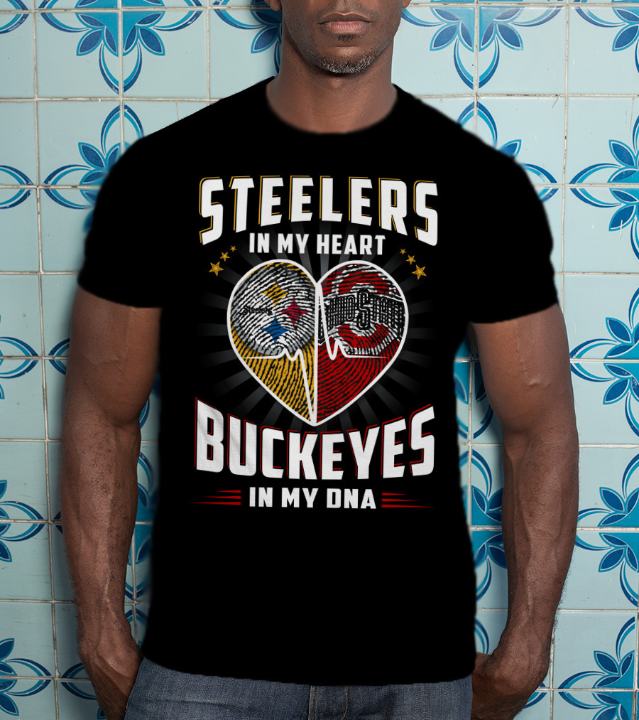 Steelers IN My Heart Buckeyes IN My Dna T-Shirt