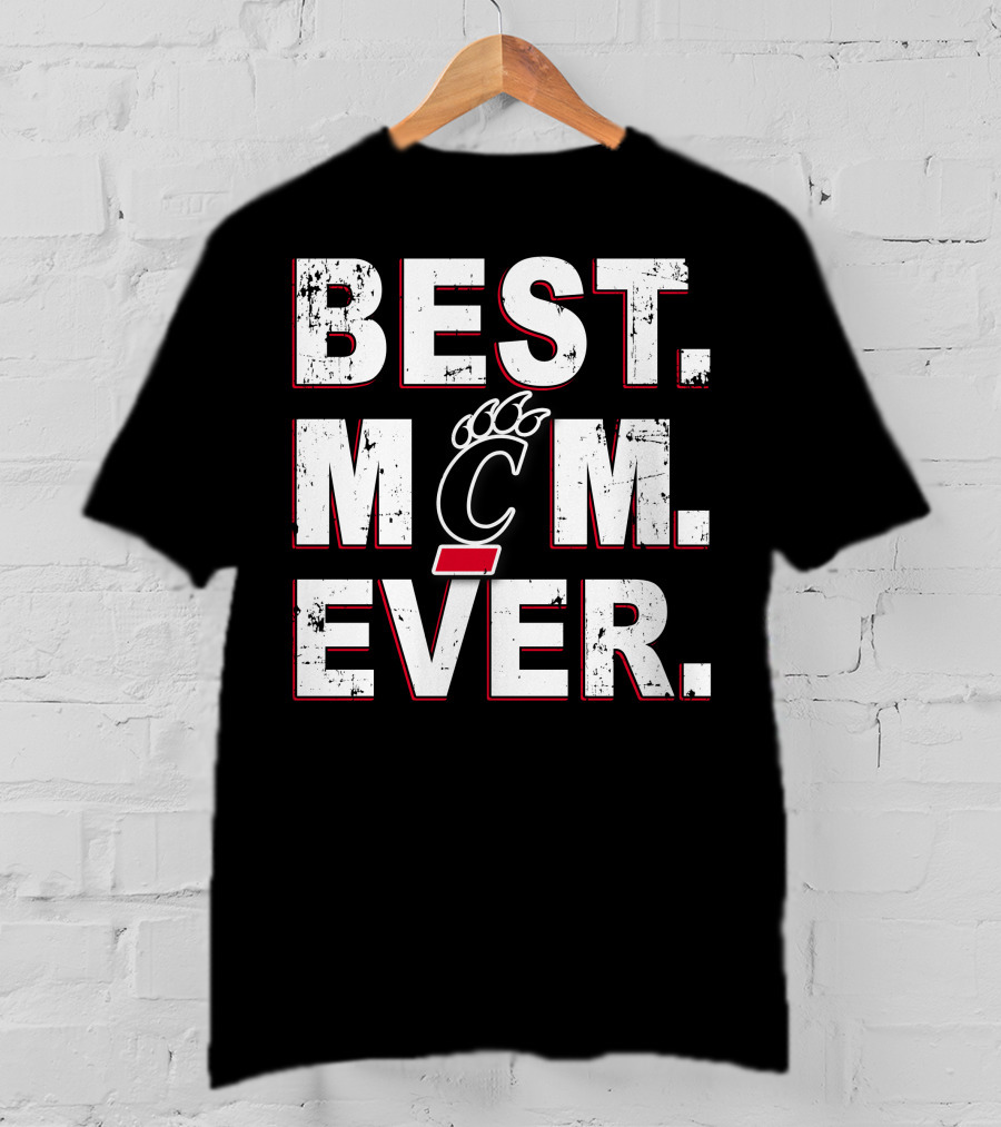 Best Mom Ever Cincinnati Bearcats Paw Print T-Shirt