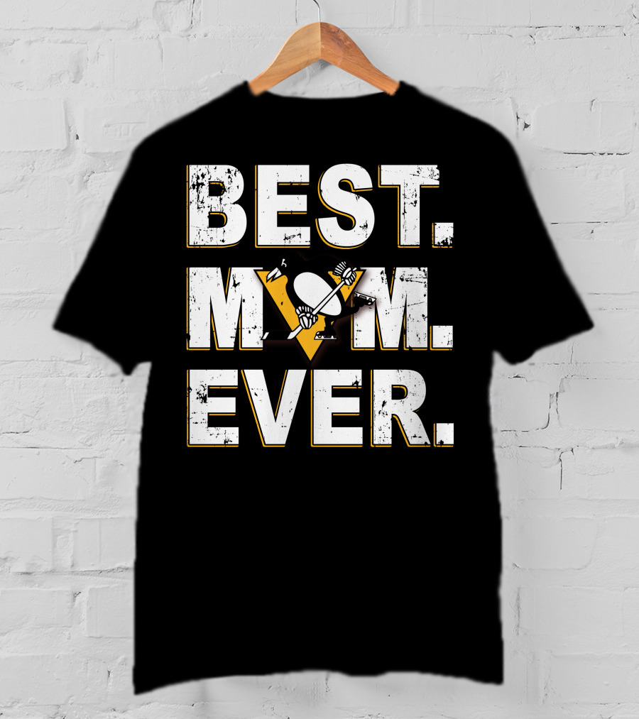 BEST MOM EVER Pittsburgh Penguins Hockey Mom Gift T-Shirt