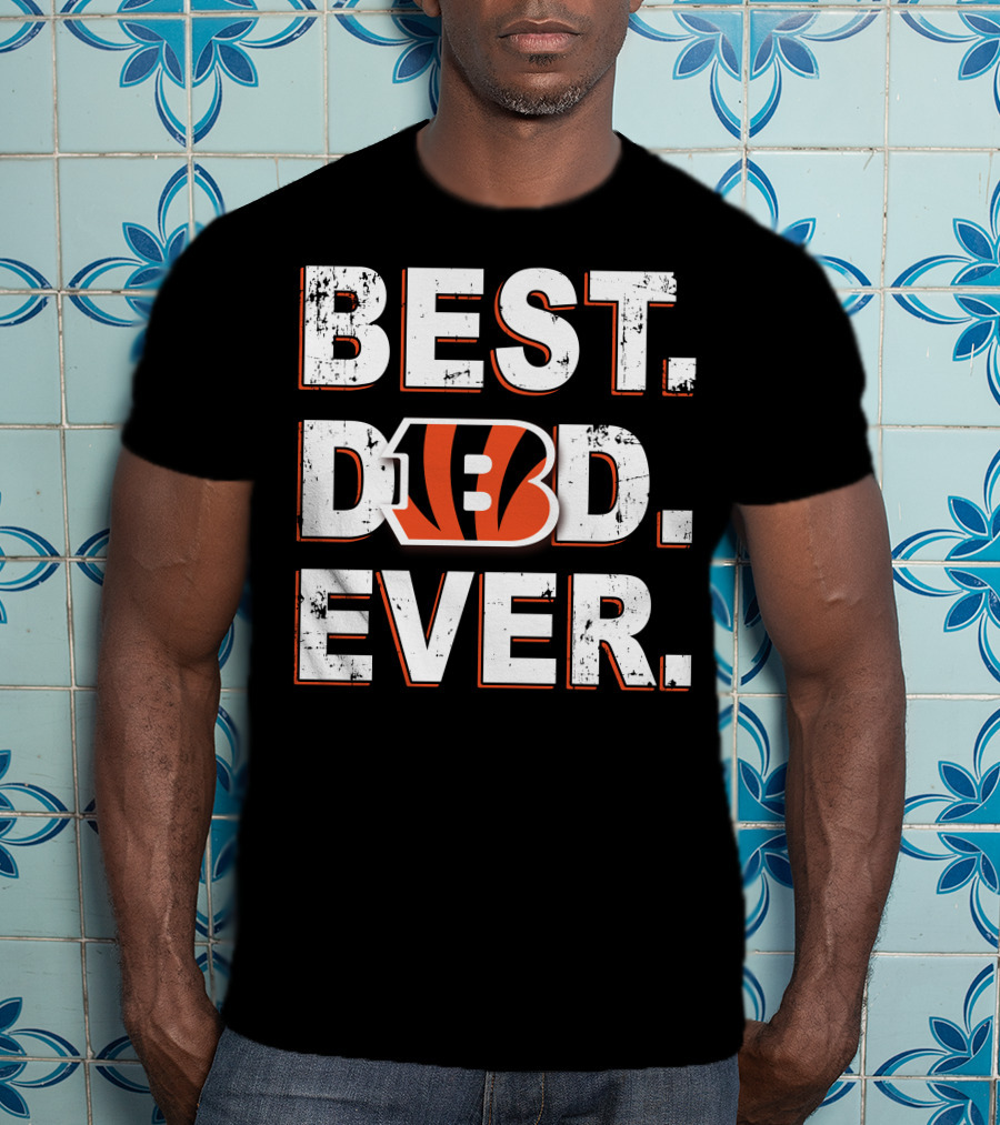 Best Dad Ever Bengals Inspired T-Shirt