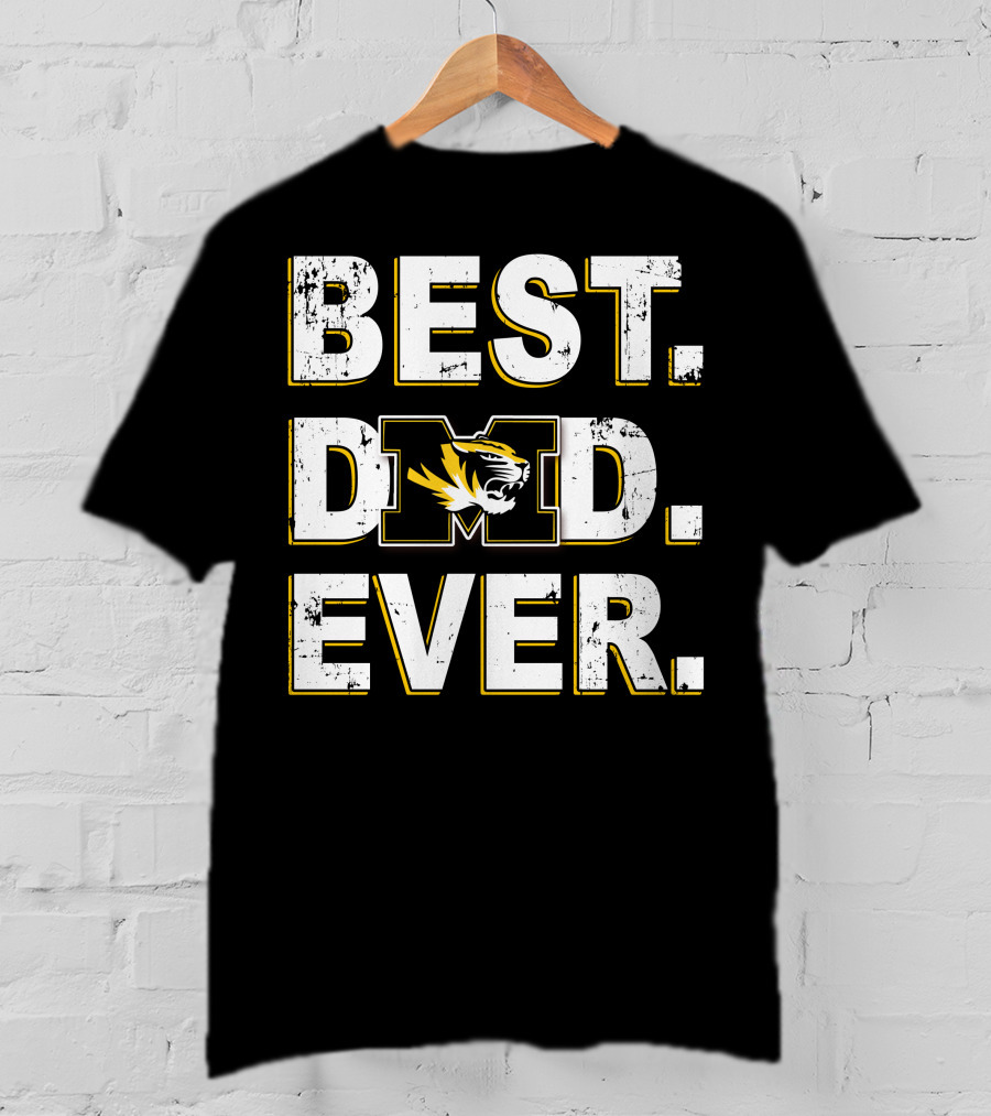 Best Dad Ever M Tiger T-Shirt