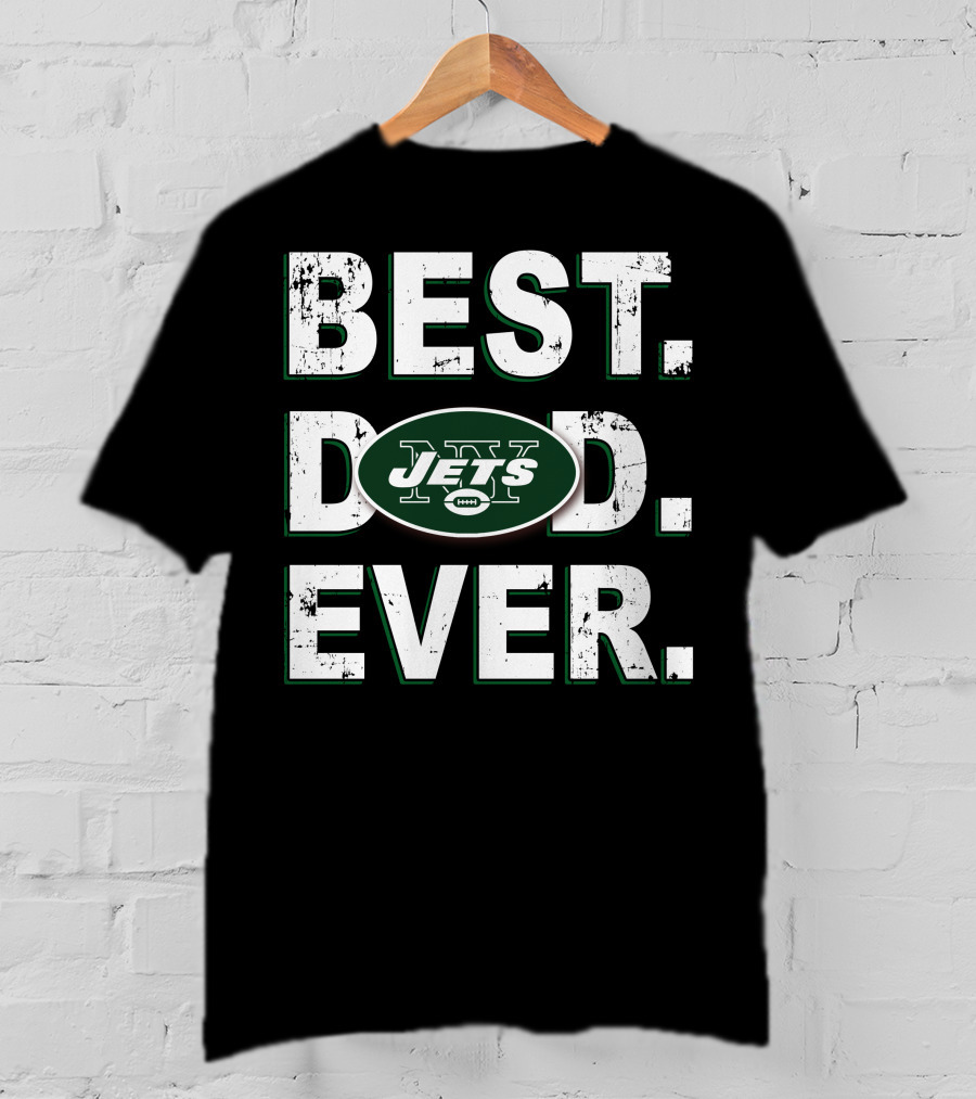 Best Dad Ever Jets Football T-Shirt