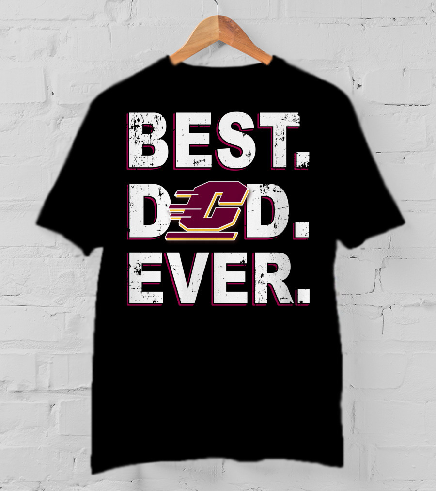 Best Dad Ever Central Michigan Chippewas T-Shirt