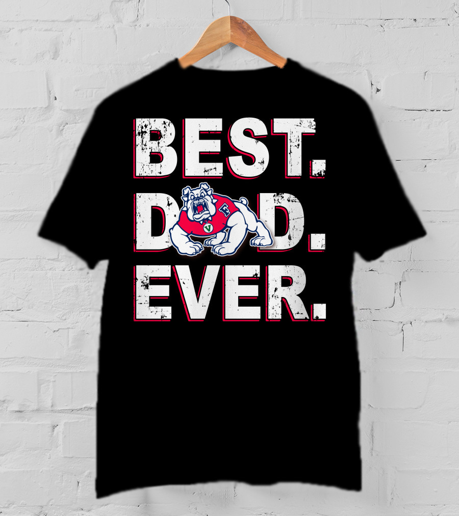 Best Dad Ever Bulldog Sports Fan T-Shirt