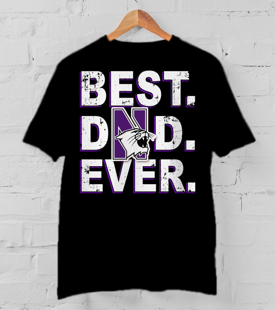 Best Dad Ever Northwestern Wildcats 056 T-Shirt
