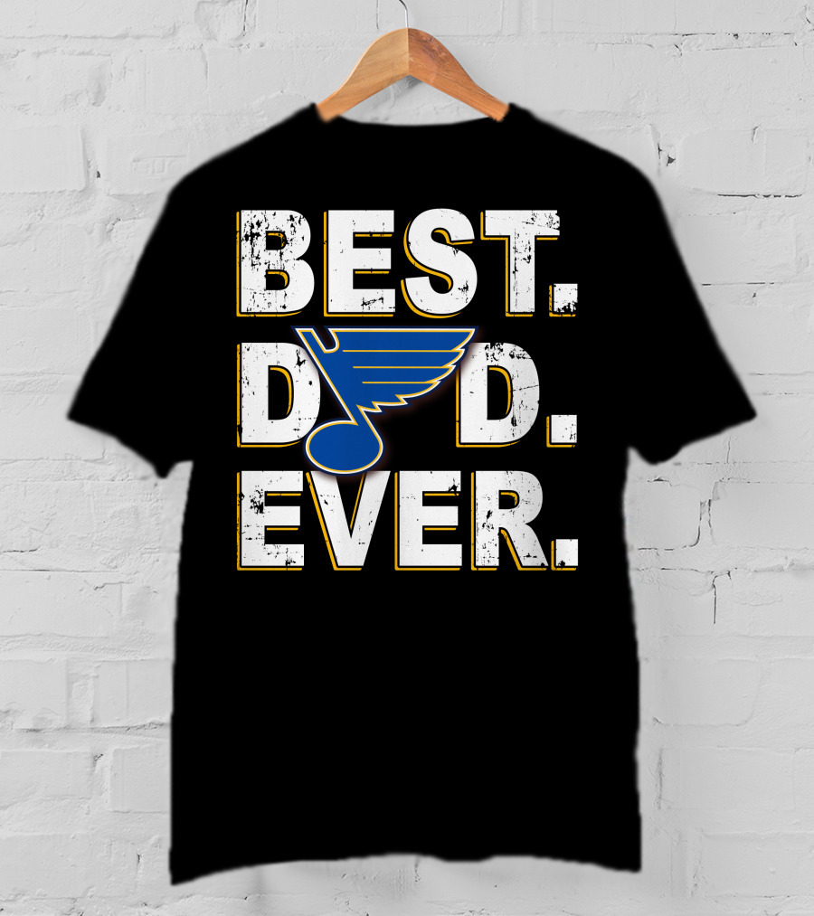 Best Dad Ever St. Louis Blues Logo T-Shirt