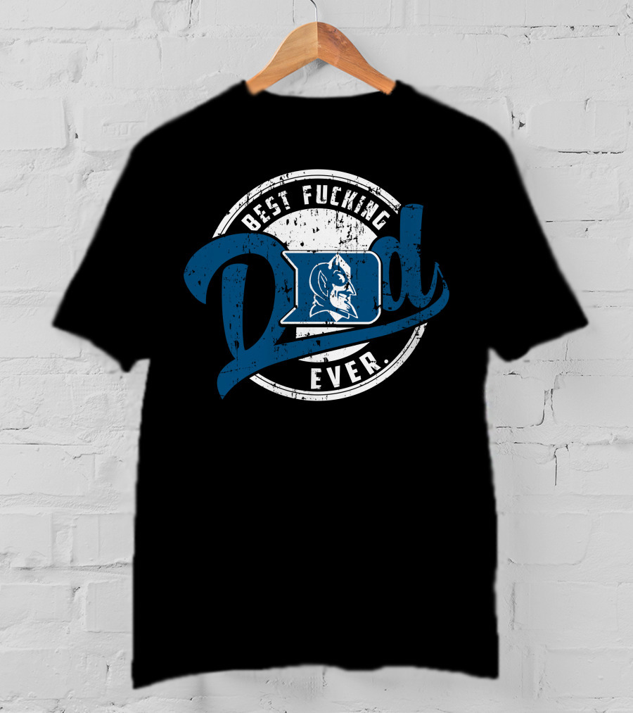 Best Dad Ever Devils Blue Icon Emblem T-Shirt