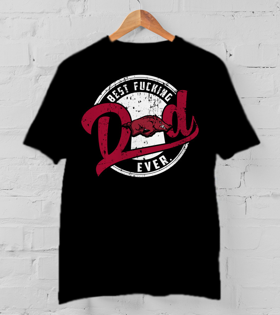 Best Dad Ever Razorbacks T-Shirt