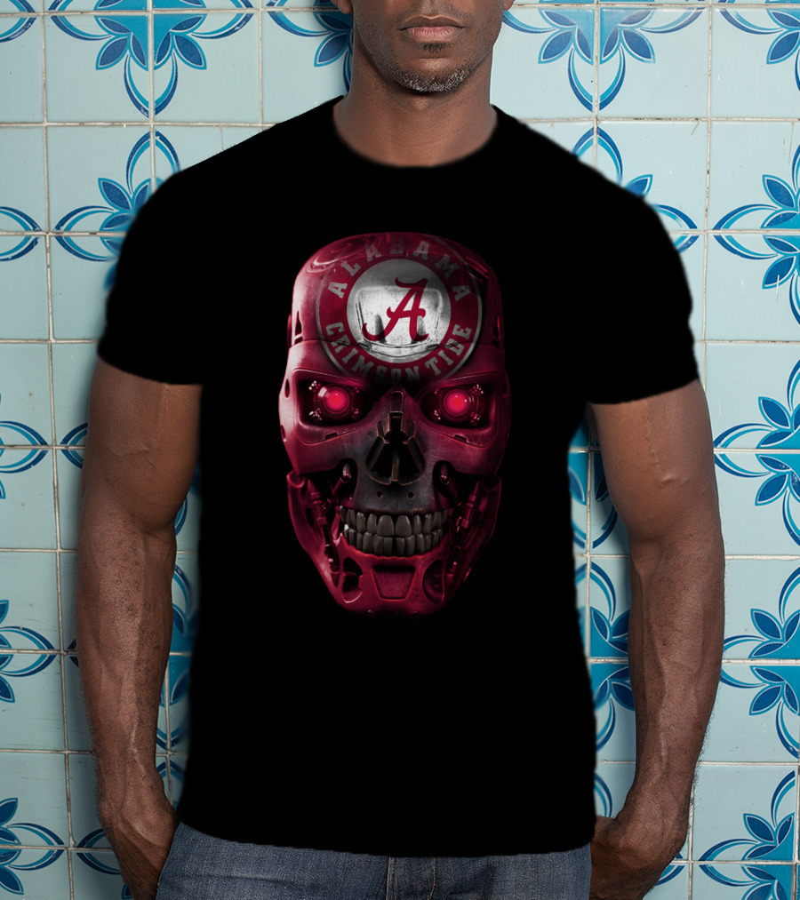 Alabama Crimson Tide Skull T-Shirt