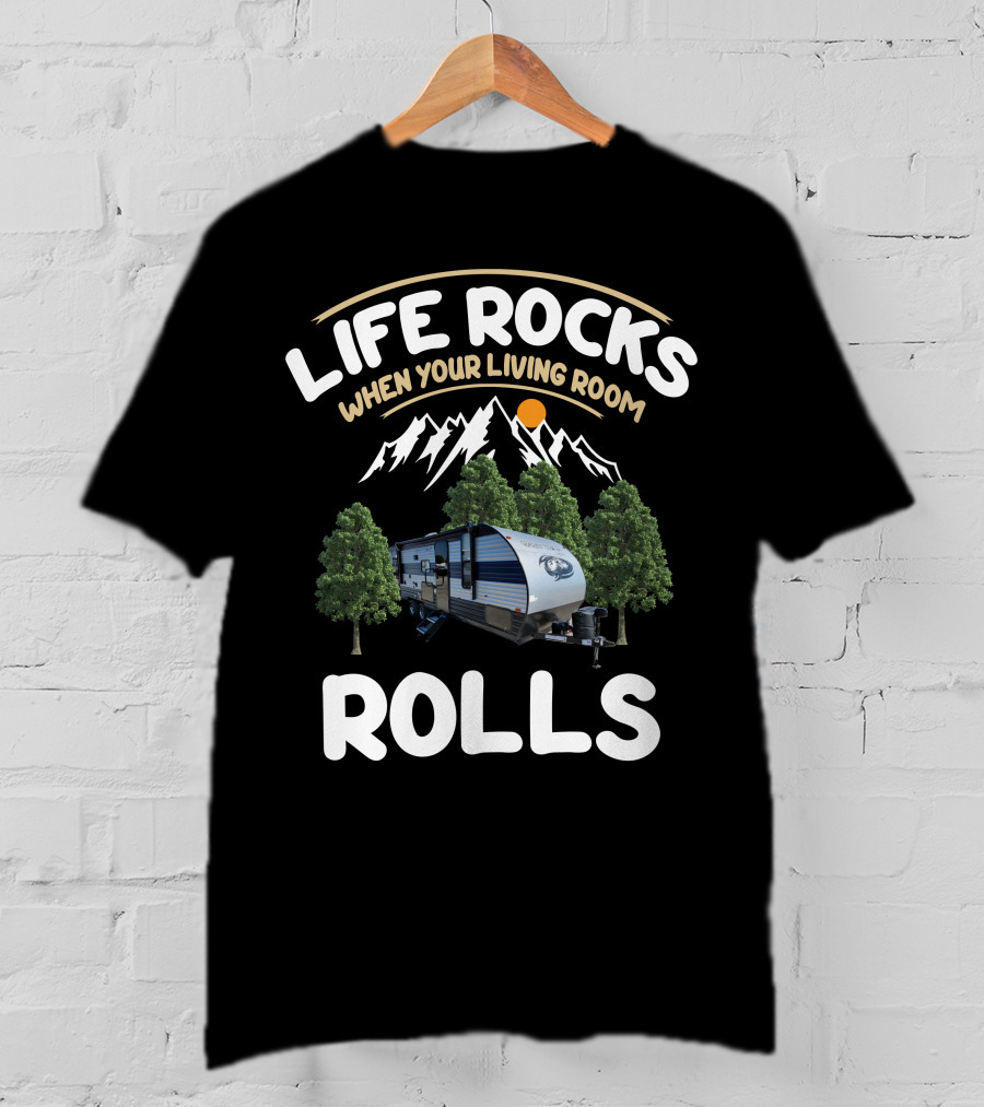 Life Rocks When Your Living Room Rolls Cherokee Grey Wolf 23DBH T-Shirt