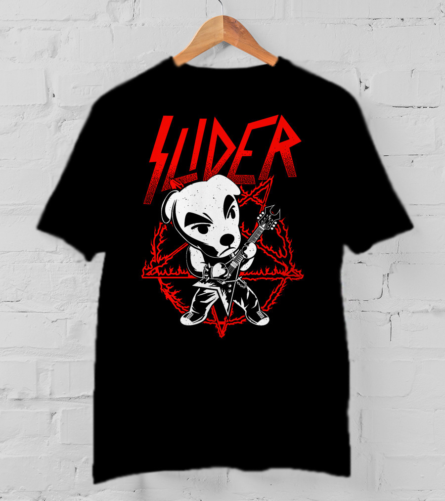 Slider Heavy Metal Animal Crossing Character T-Shirt