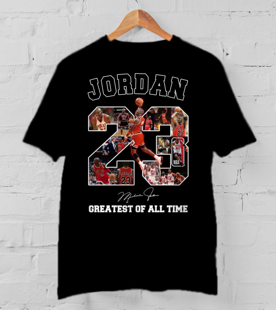 Jordan 23 Greatest Of All Time NBA Signature Iconic Moments T-Shirt