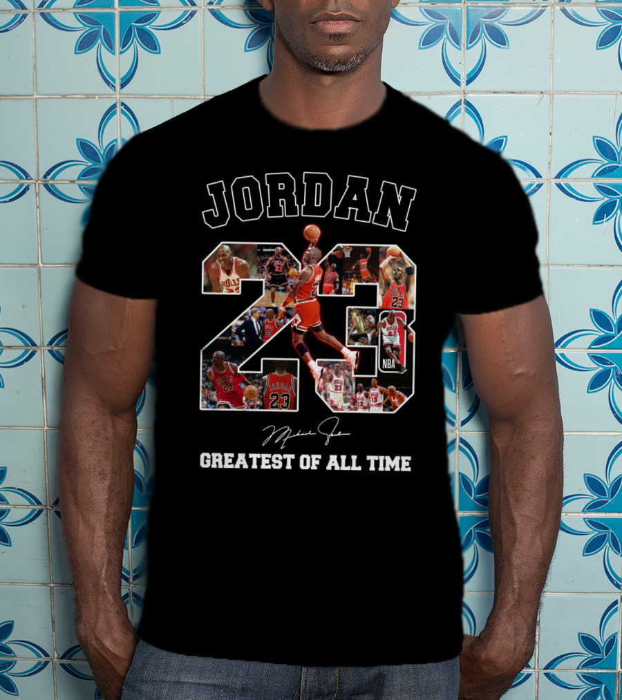 Jordan 23 Greatest Of All Time NBA Signature Iconic Moments T-Shirt
